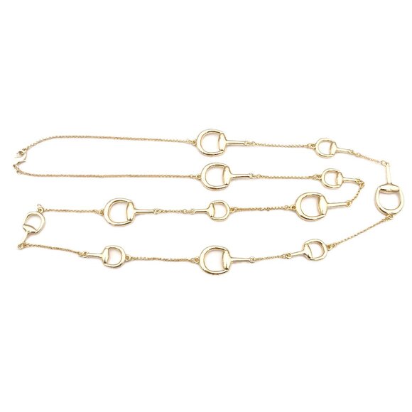 36″ Gold/Silver Horse Bit/Spurs, Equestrian Station Chain Necklace - Picture 3 of 4